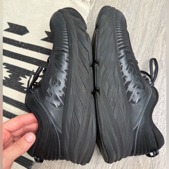 Hoka One One Bondi 7 Wide Women's 9.5 D(wide) Black Running Sneakers Shoes - Picture 6 of 13